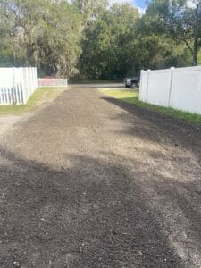 Driveway landscaping project